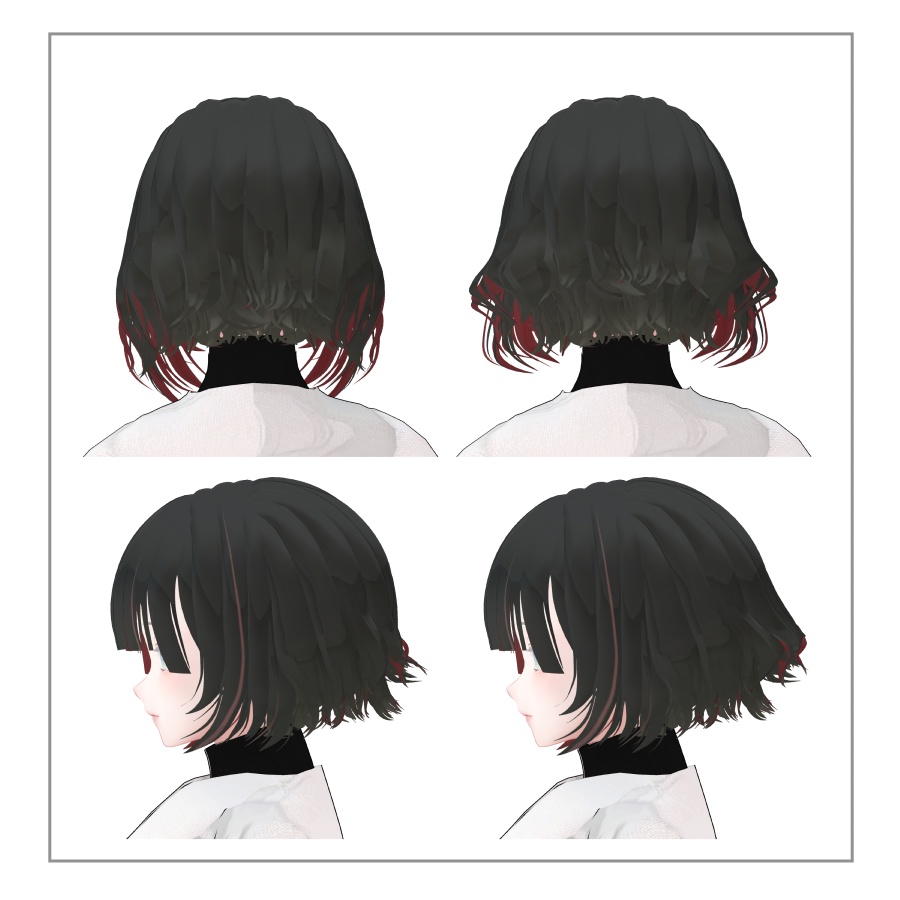 3Dヘアモデル GiselleHair