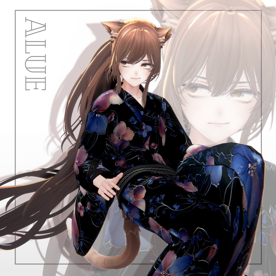 3Dヘアモデル YunLongPonite【VRC Hair】