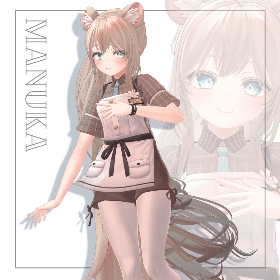 3Dヘアモデル YunLongPonite【VRC Hair】