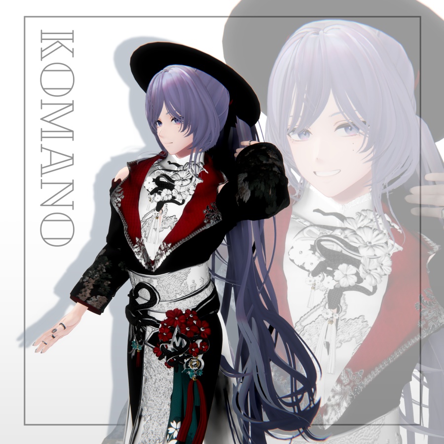 3Dヘアモデル YunLongPonite【VRC Hair】