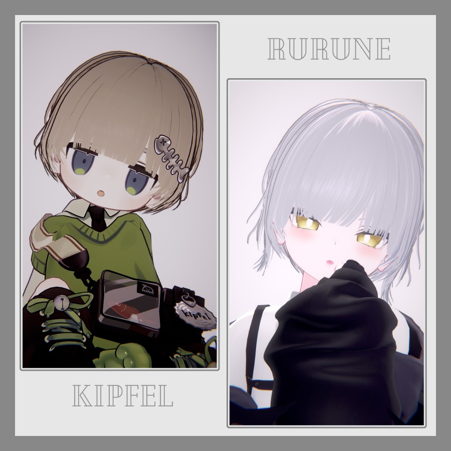 3Dヘアモデル VeilynShort【VRC Hair】