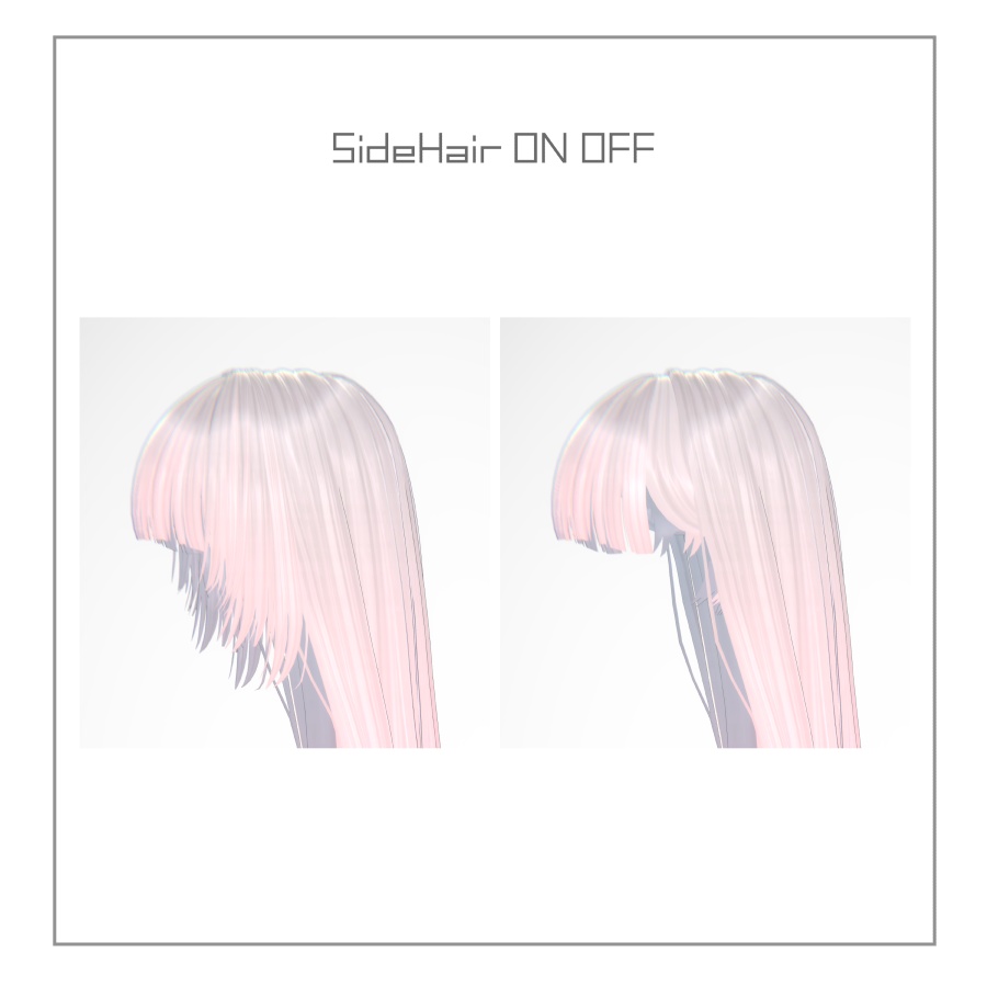 3Dヘアモデル VeilynLong【VRC Hair】