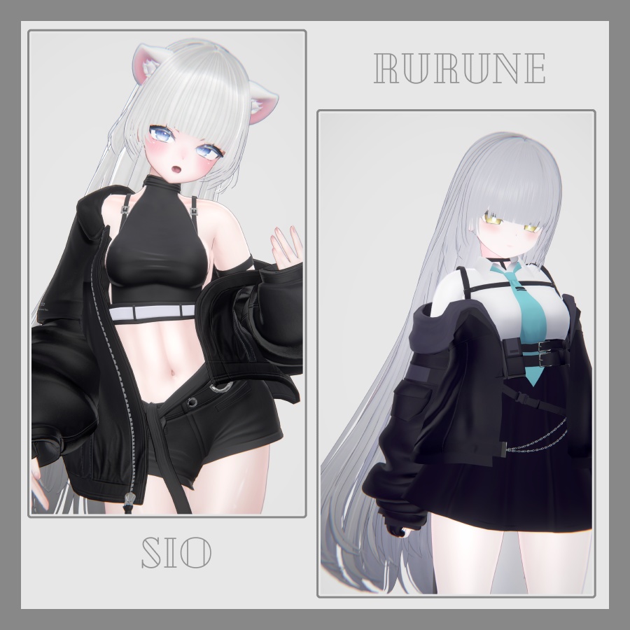 3Dヘアモデル VeilynLong【VRC Hair】