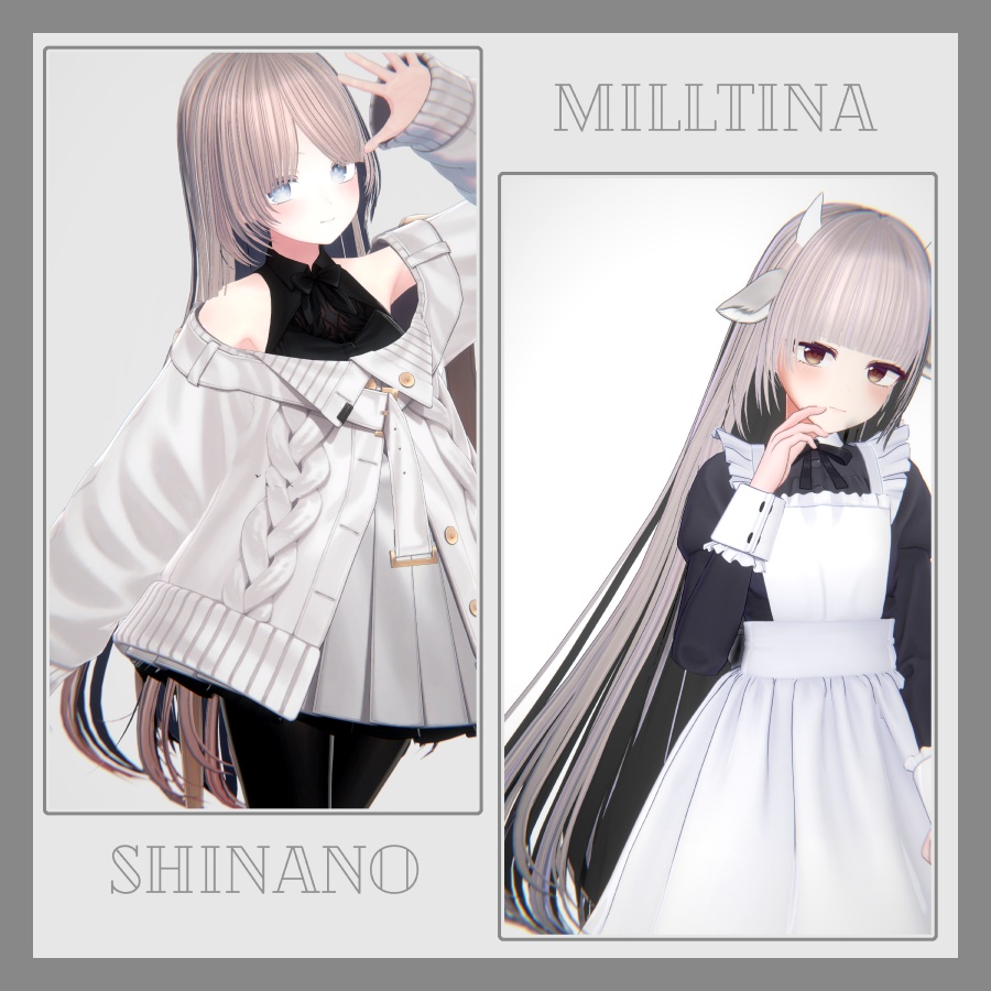 3Dヘアモデル VeilynLong【VRC Hair】