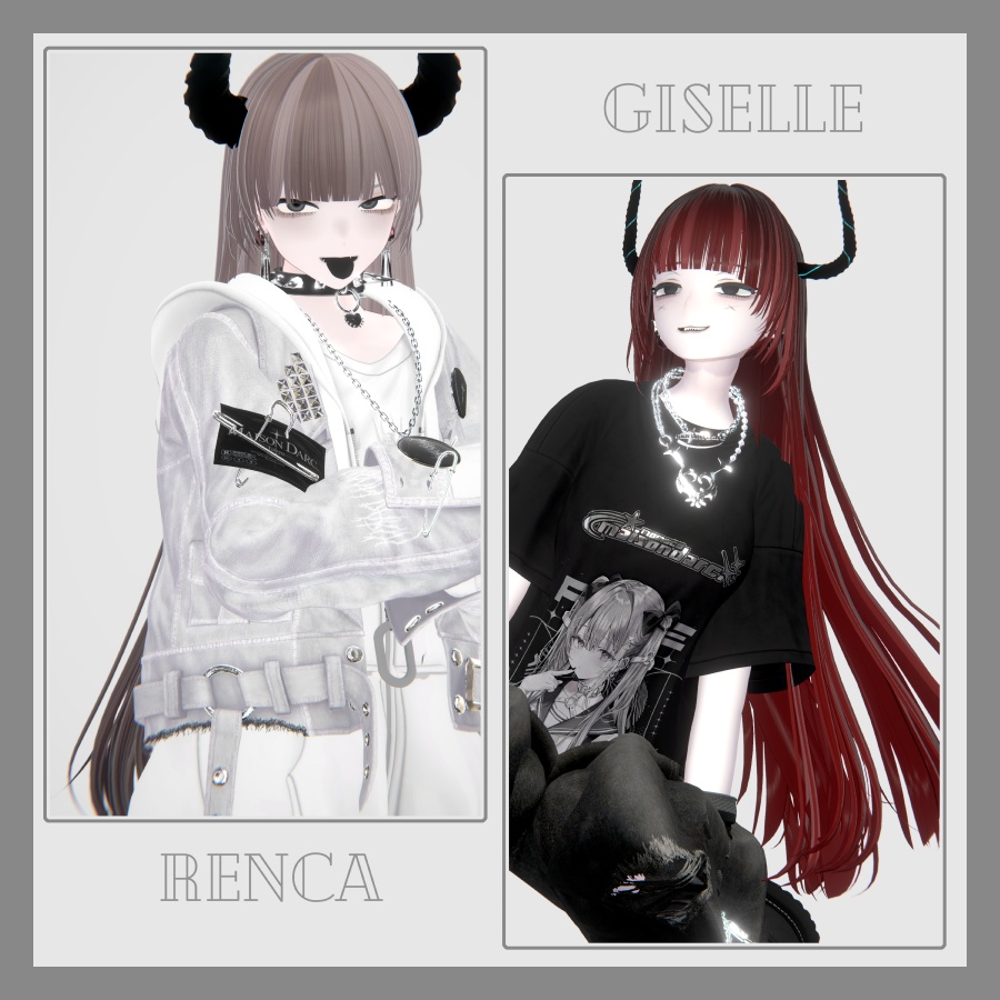 3Dヘアモデル VeilynLong【VRC Hair】