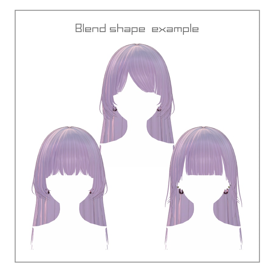 3Dヘアモデル VeilynLong【VRC Hair】