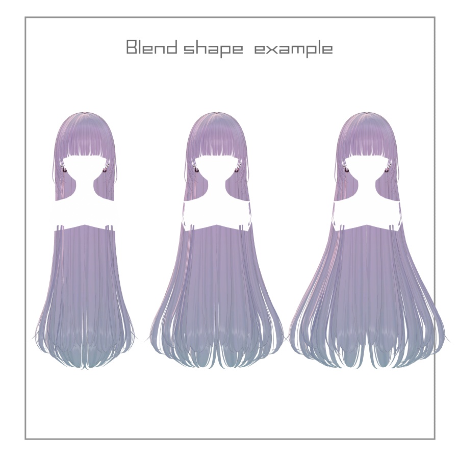 3Dヘアモデル VeilynLong【VRC Hair】