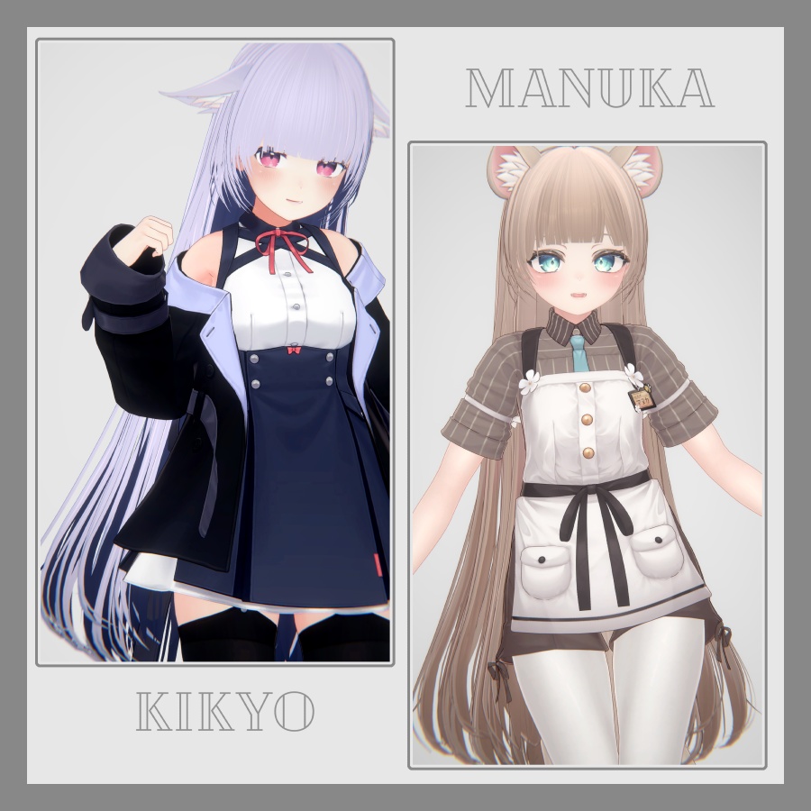 3Dヘアモデル VeilynLong【VRC Hair】