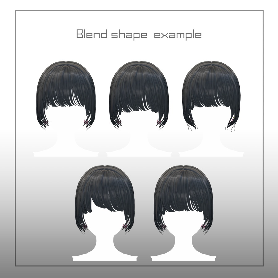 3Dヘアモデル OdangoRingPonite【VRC Hair】