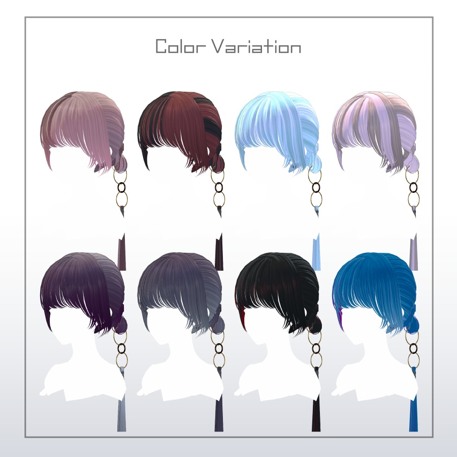 3Dヘアモデル OdangoRingPonite【VRC Hair】
