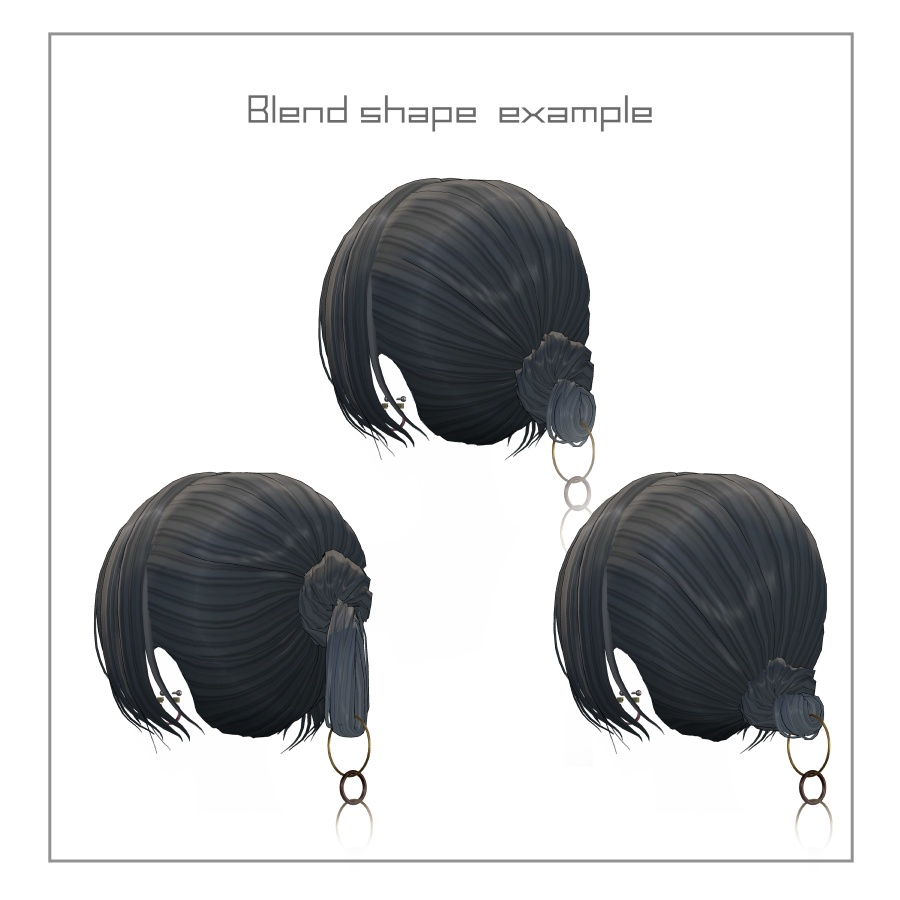 3Dヘアモデル OdangoRingPonite【VRC Hair】