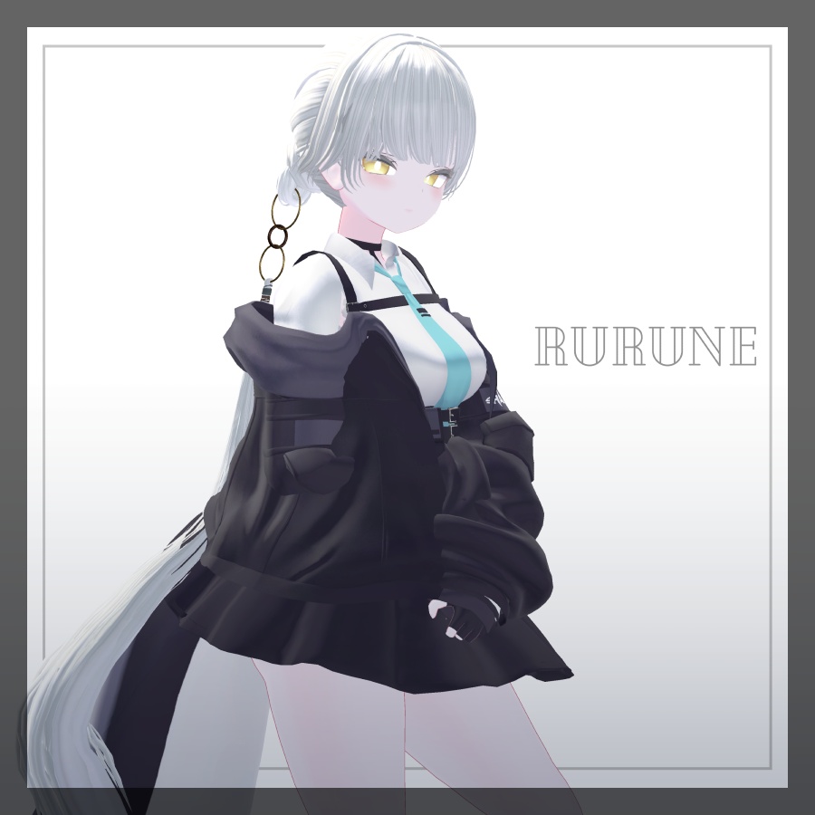 3Dヘアモデル OdangoRingPonite【VRC Hair】