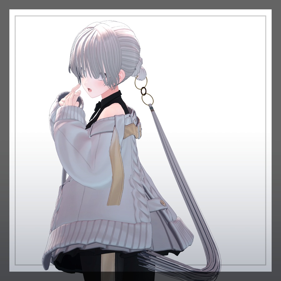 3Dヘアモデル OdangoRingPonite【VRC Hair】