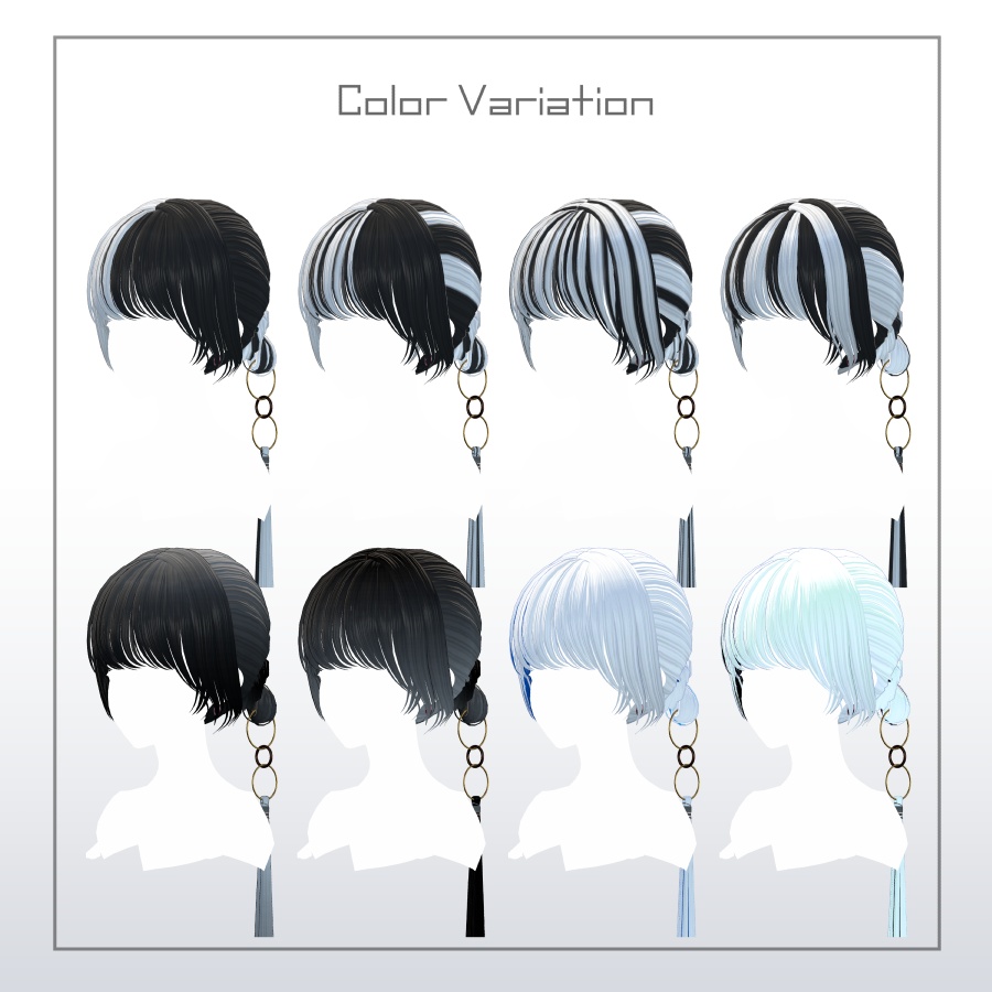 3Dヘアモデル OdangoRingPonite【VRC Hair】