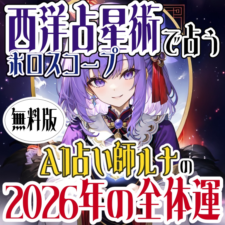 【無料版】2026年はどんな年? AI占い師ルナがホロスコープで読む全体運