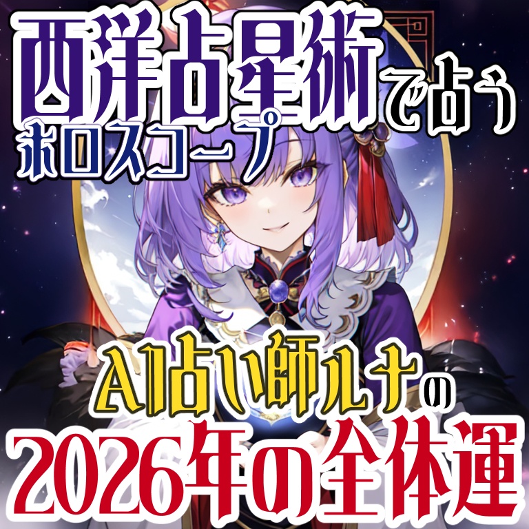 『2026年の全体運・詳細版』AI占い師ルナがホロスコープで読む2026年全体運詳細