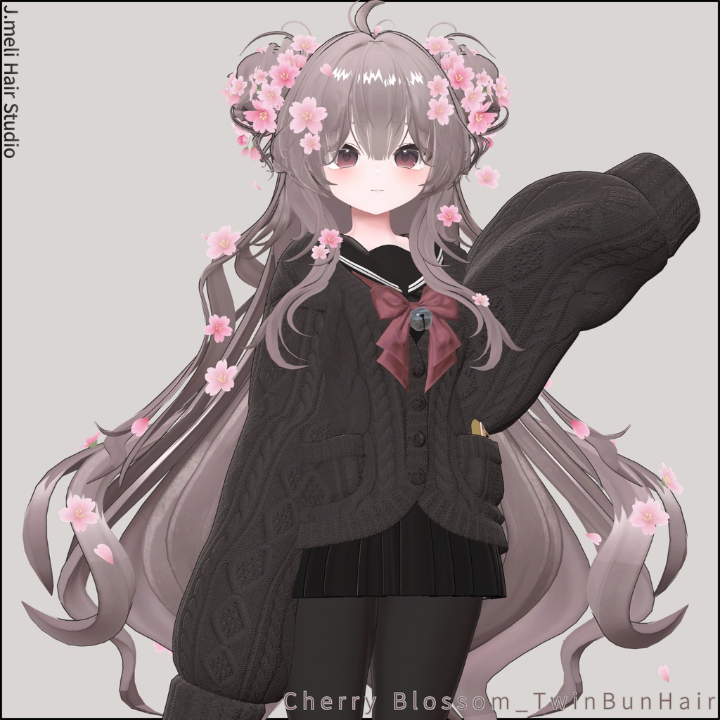 🍋SUMMER SALE!🍉[21Avatars]Cherry Blossom_TwinBunHair