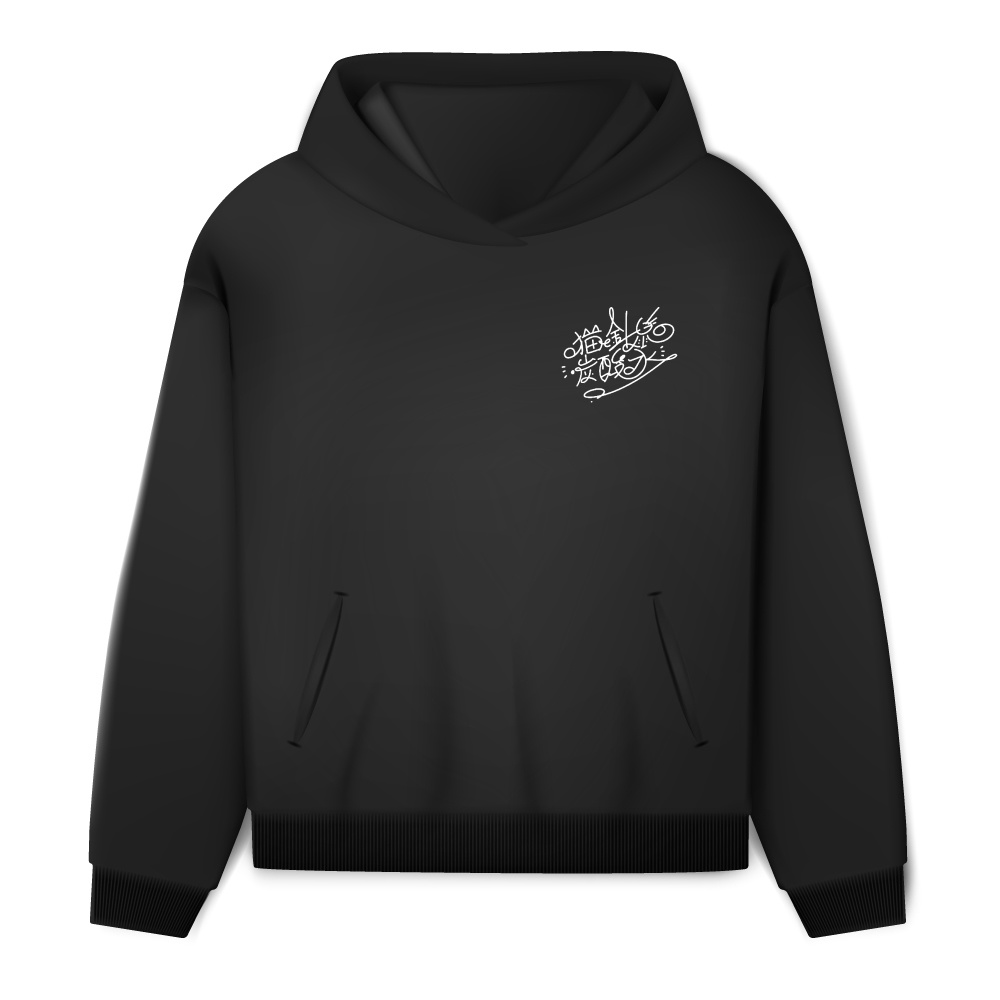 【サイン入り(印刷)】星空を眺めてパーカー(白 / 黒)