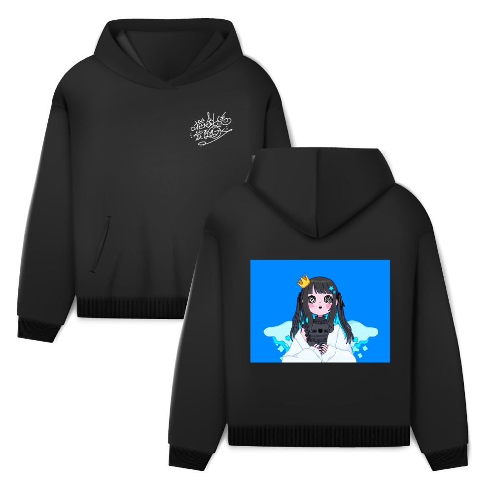 【サイン入り(印刷)】星空を眺めてパーカー(白 / 黒)