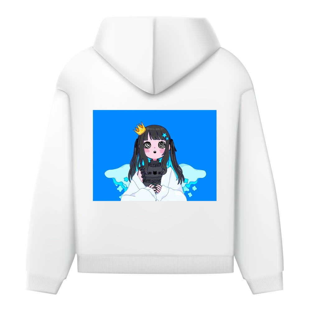 【サイン入り(印刷)】星空を眺めてパーカー(白 / 黒)