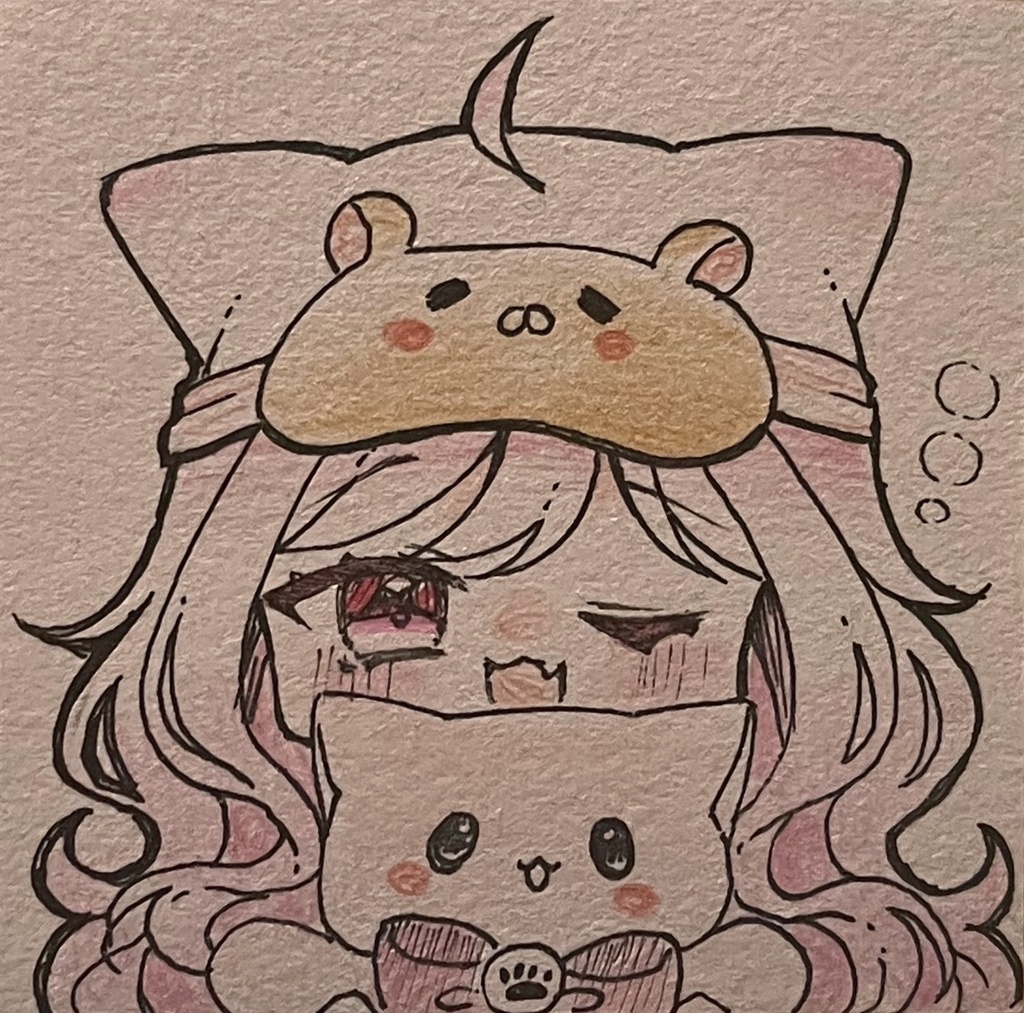 【豆色紙】きのこと直筆イラストサイン色紙