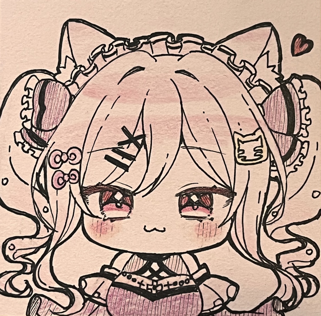 【豆色紙】きのこと直筆イラストサイン色紙