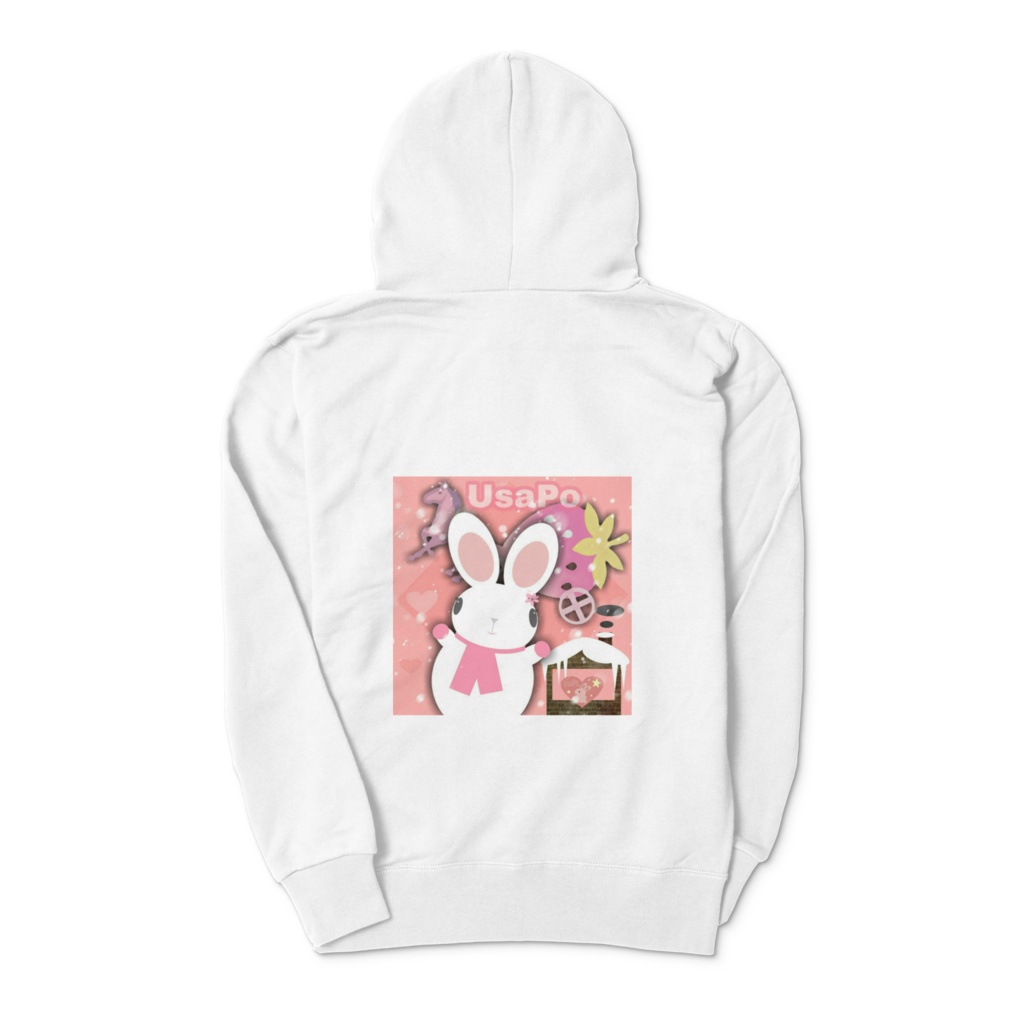 【背中に絵柄あり】うさぽ色シリーズ☆ うさぽジップパーカー☆ 1