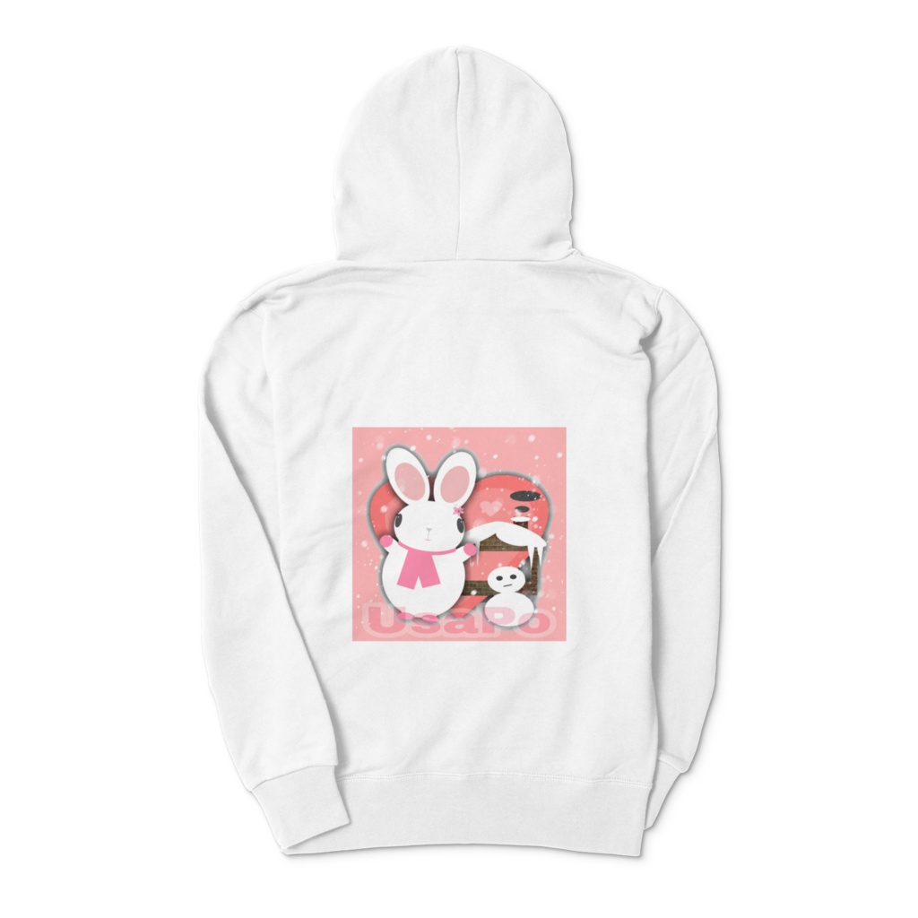 【背中に絵柄あり】うさぽ色シリーズ☆ うさぽジップパーカー☆ 2