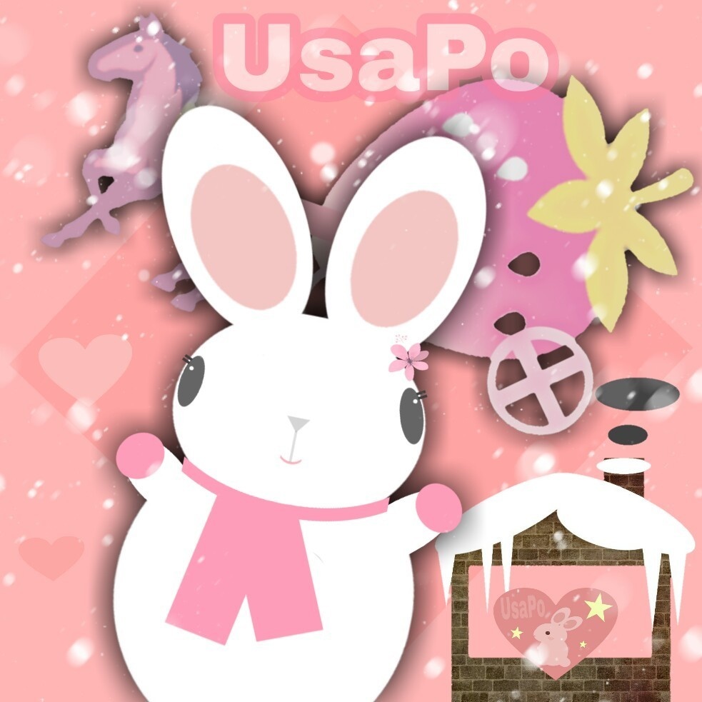 【背中に絵柄あり】うさぽ色シリーズ☆ うさぽパーカー☆ フロントチャックなし☆ 1