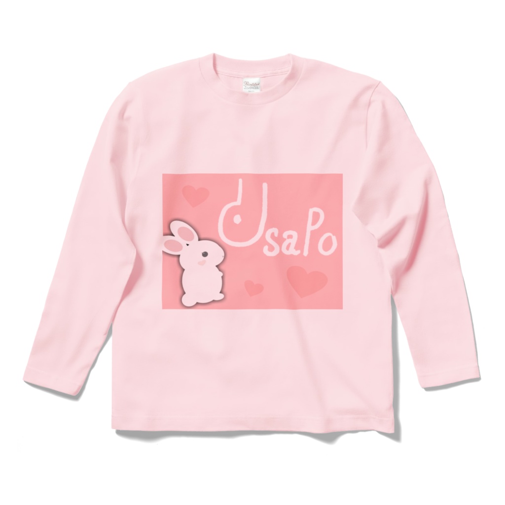 うさぽ☆ロングスリーブTシャツ☆ 18 (うさぽの手書きのサインをプリント☆)