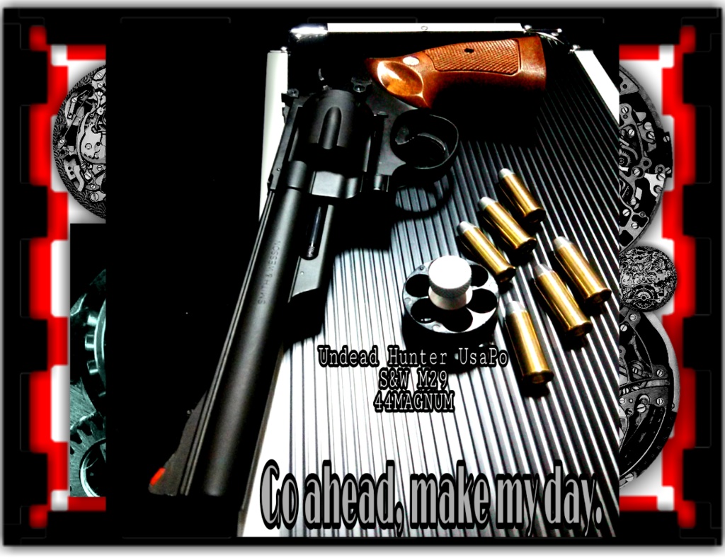 M29-2 Undead Hunter UsaPo 44MAGNUM T-shirt ☆ 2 (44マグナム Tシャツ)