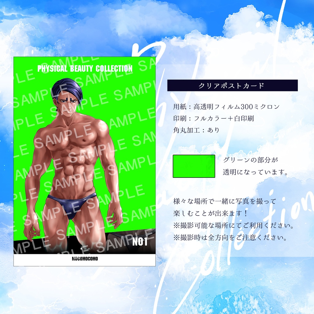 【セット】水着クリアポストカード PhysicalBeautyCollection