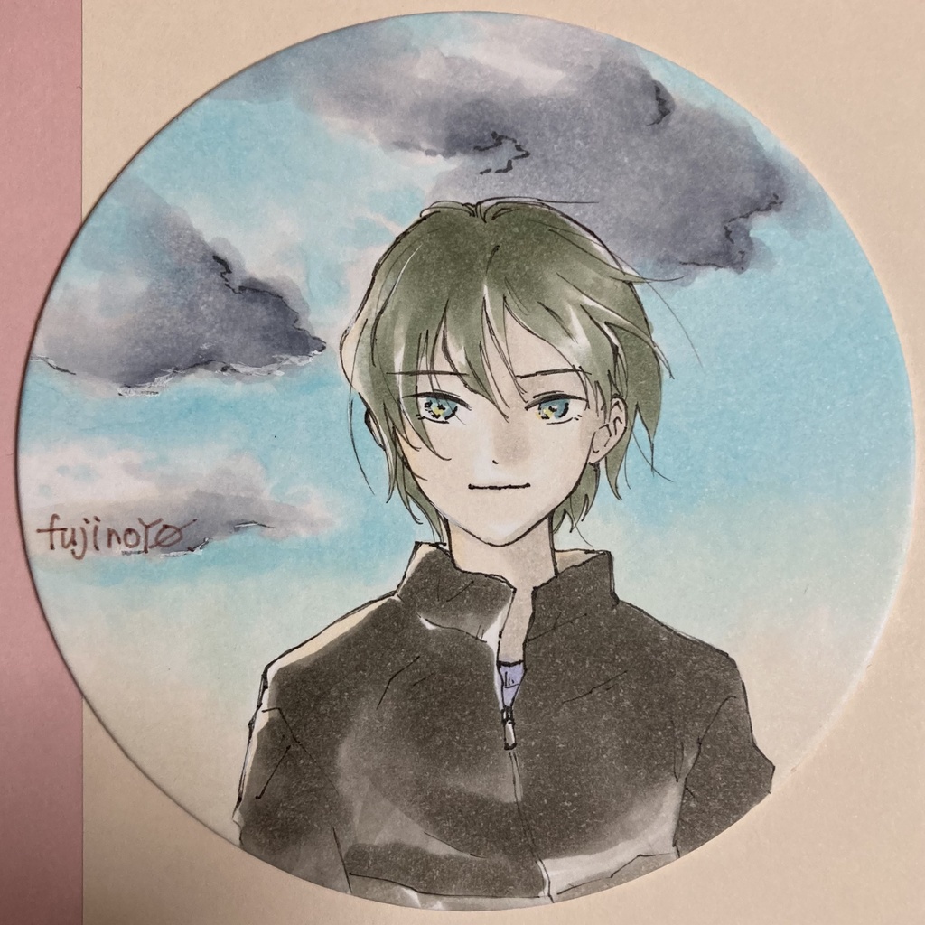 「そんな事言ってないじゃん」コースター型イラスト原画・額なし