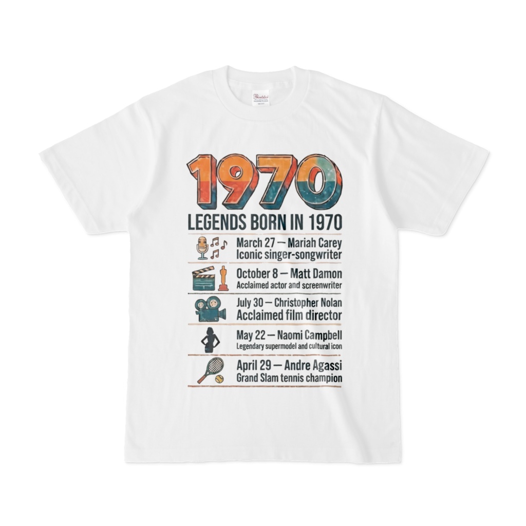 1970年生まれ World Legends Tシャツ