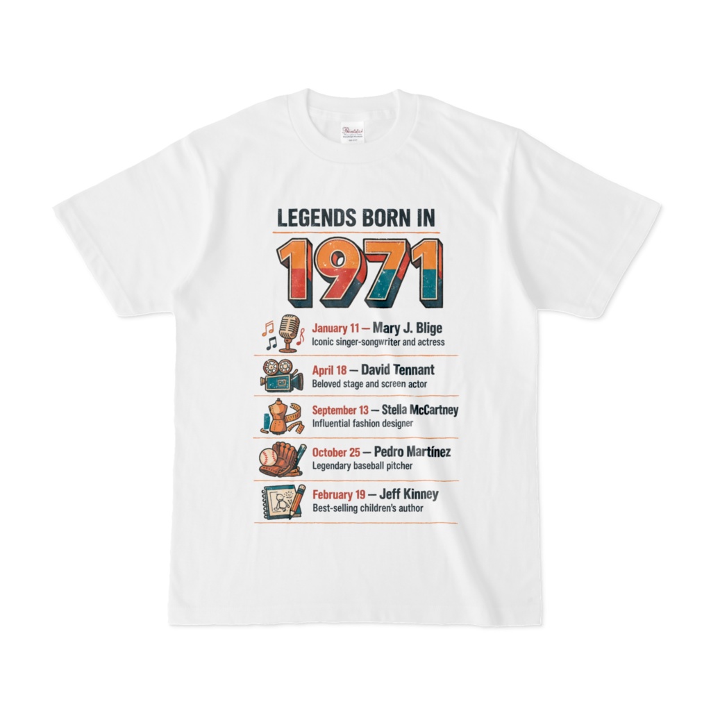 1971年生まれ World Legends Tシャツ