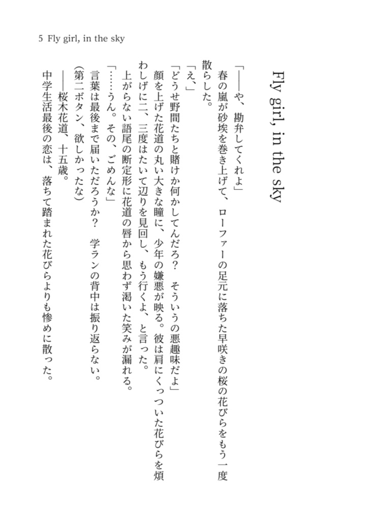 Fly girl, in the sky 1(文庫)