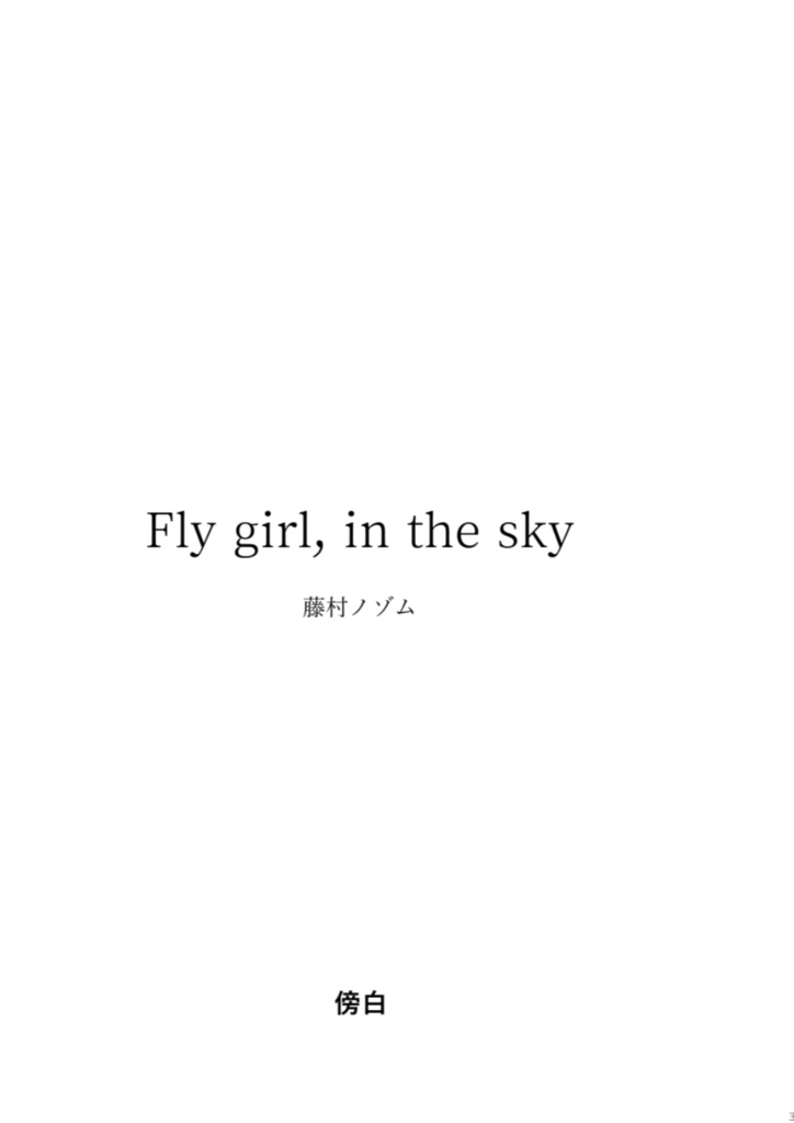 Fly girl, in the sky 1(文庫)