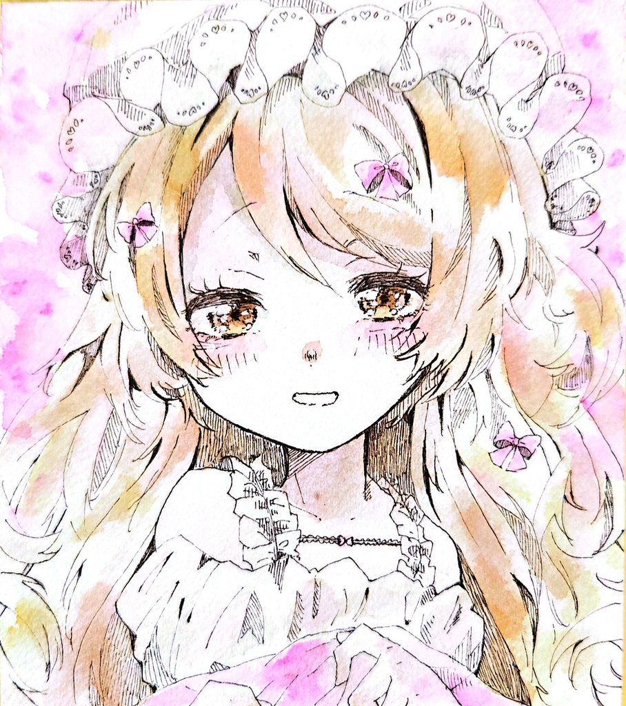 【創作】𝕤𝕨𝕖𝕖𝕥𝕤 𝕋𝕨𝕚𝕟𝕤 ⑅ ﻿おやすみほいっぷ【色紙原画】