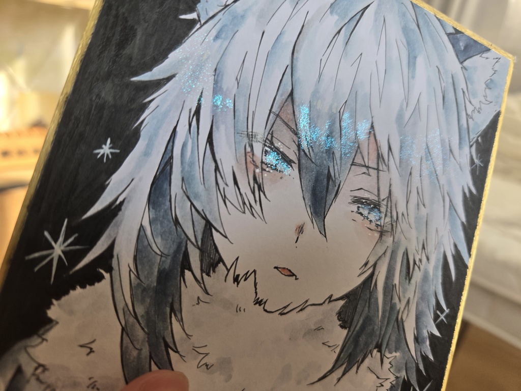 【創作】人狼【色紙原画】