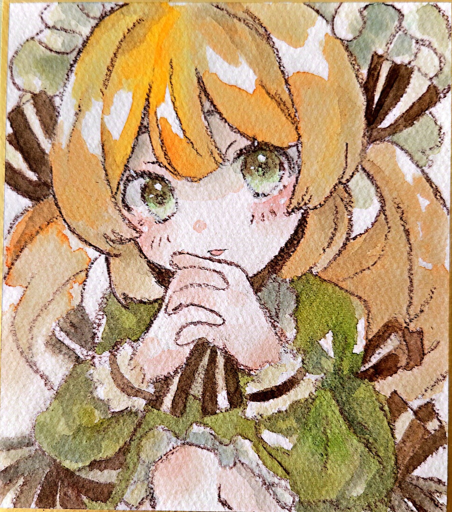 【創作】秋色ロリータちゃん⋆. 𐙚 ˚【色紙原画】