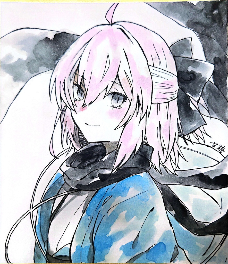 【FGO】沖田さん【色紙原画】