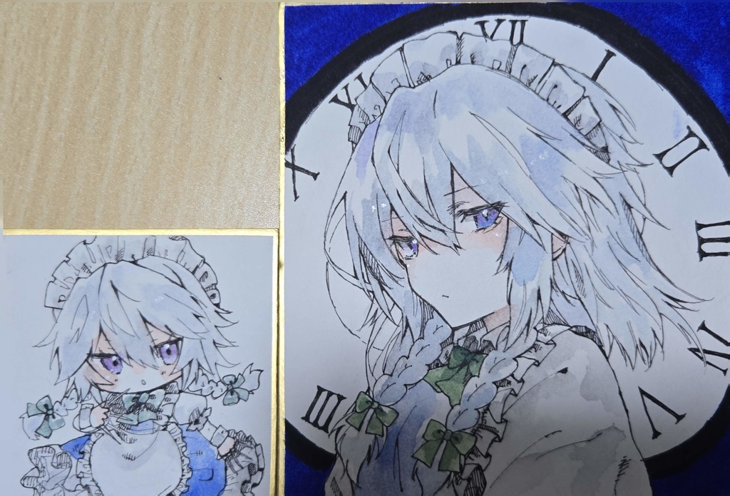 【東方Project】さくやset【色紙原画】