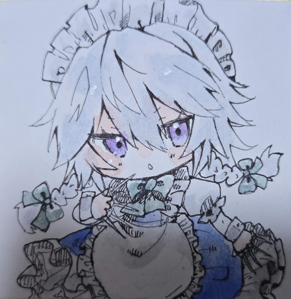 【東方Project】さくやset【色紙原画】