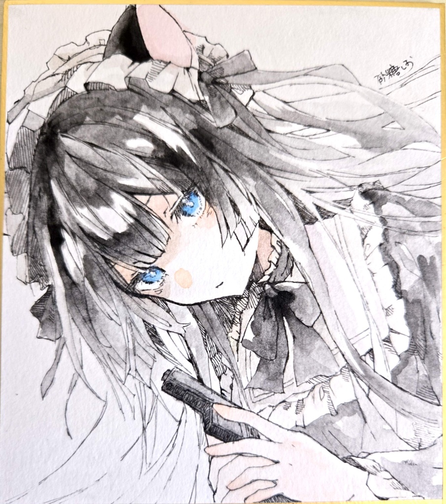 【一次創作】月詠【色紙原画】