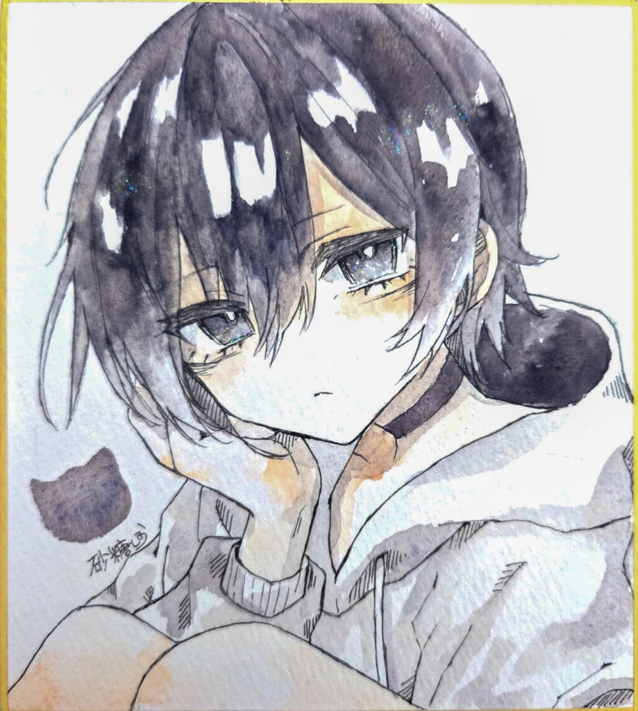 【一次創作】ボーイッシュ女子【色紙原画】