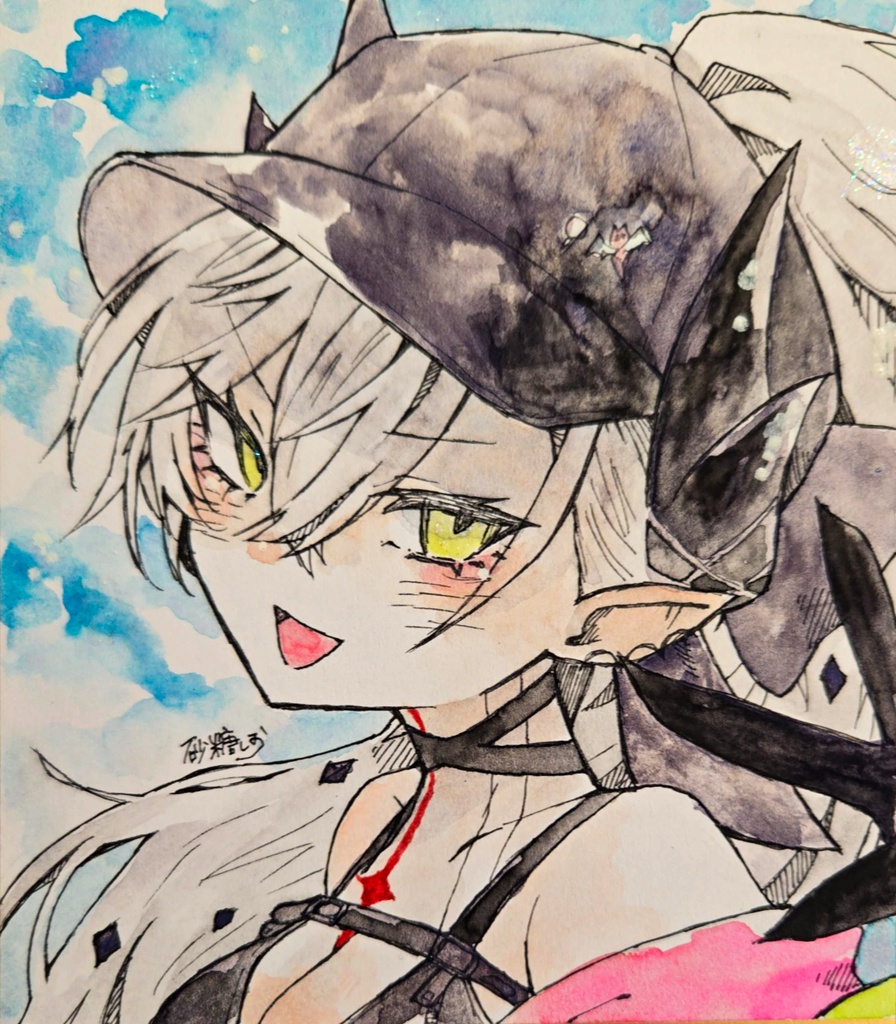 【FGO】水着リリス【色紙原画】