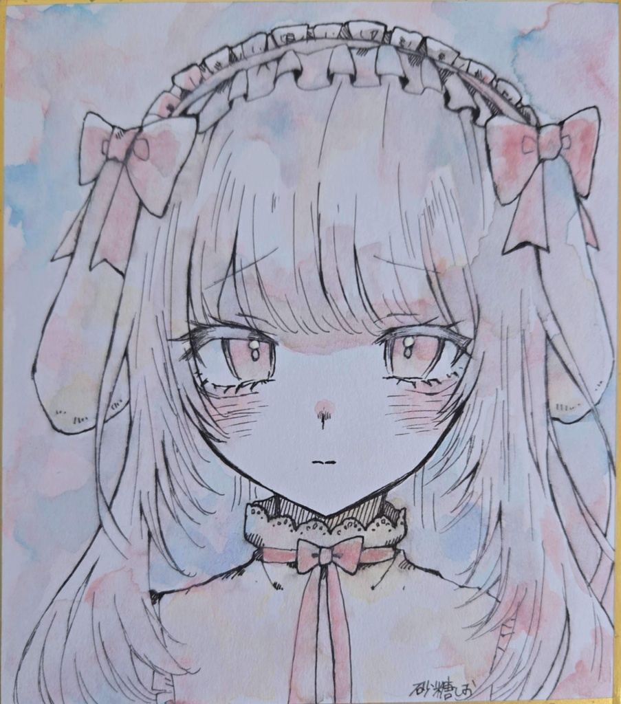 【一次創作】(՞ ܸ. .ܸ՞)【色紙原画】