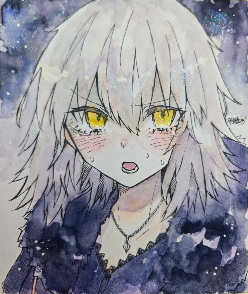 【FGO】照れ邪ンヌ【色紙原画】