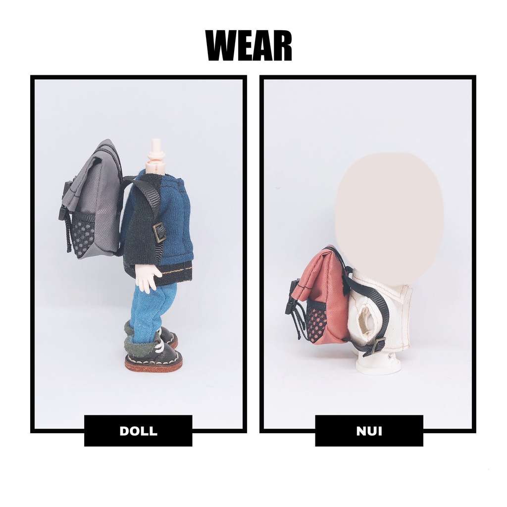 NYLON BACKPACK -with bottom gusset-