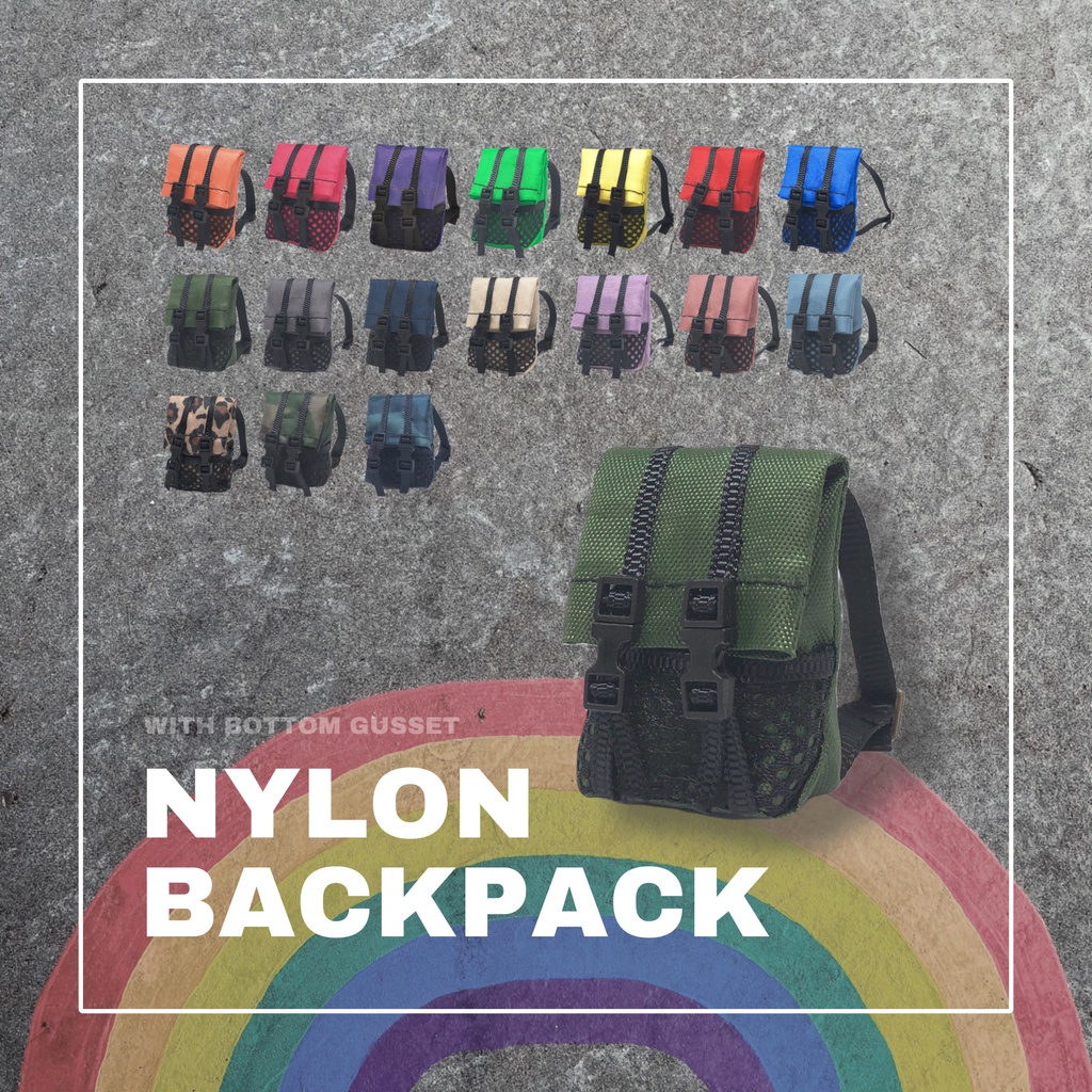 NYLON BACKPACK -with bottom gusset-